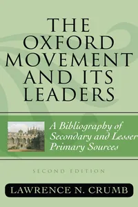 The Oxford Movement and Its Leaders_cover