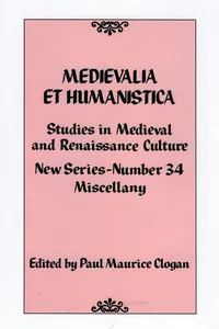 Medievalia et Humanistica, No. 34_cover