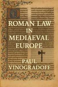 Roman Law in Mediaeval Europe_cover