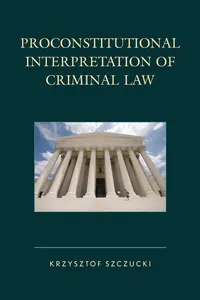 Proconstitutional Interpretation of Criminal Law_cover