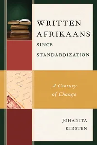 Written Afrikaans since Standardization_cover