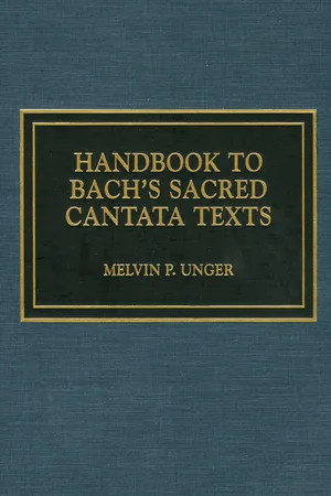 Handbook to Bach's Sacred Cantata Texts
