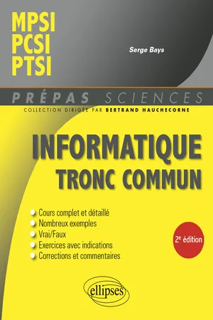 PS-Info tronc commun MPSI 2ed