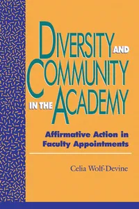 Diversity and Community in the Academy_cover
