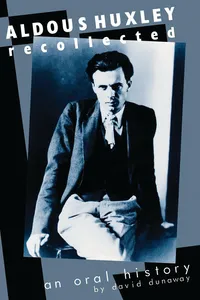 Aldous Huxley Recollected_cover