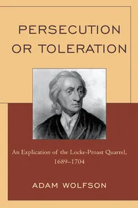 Persecution or Toleration_cover