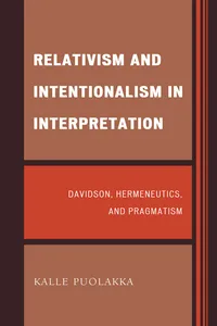 Relativism and Intentionalism in Interpretation_cover