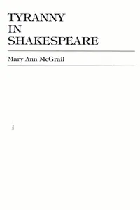 Tyranny in Shakespeare_cover