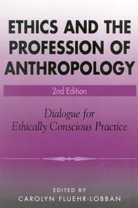 Ethics and the Profession of Anthropology_cover