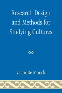 Research Design and Methods for Studying Cultures_cover