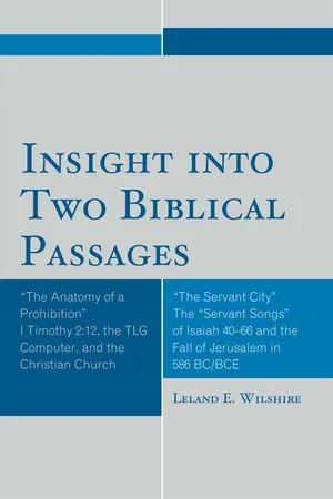 Insight into Two Biblical Passages