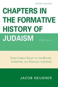 Chapters in the Formative History of Judaism_cover