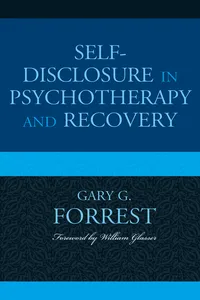 Self-Disclosure in Psychotherapy and Recovery_cover