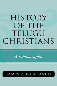History of the Telugu Christians_cover