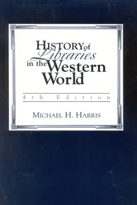 History of Libraries of the Western World_cover