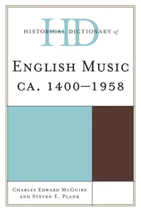 Historical Dictionary of English Music_cover