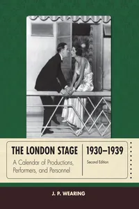 The London Stage 1930-1939_cover
