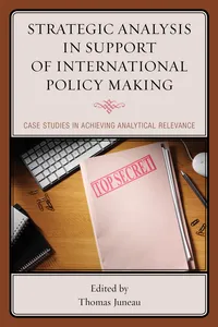 Strategic Analysis in Support of International Policy Making_cover