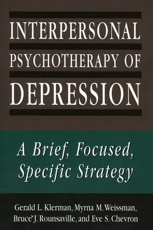 Interpersonal Psychotherapy of Depression