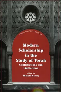 Modern Scholarship in the Study of Torah_cover