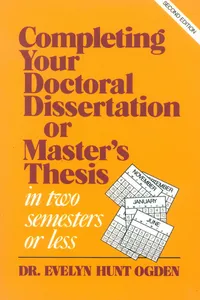 Completing Your Doctoral Dissertation/Master's Thesis in Two Semesters or Less_cover