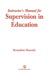 Supervision in Education_cover