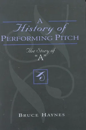 A History of Performing Pitch