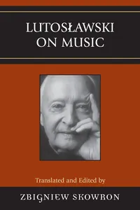Lutoslawski on Music_cover