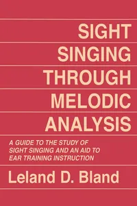 Sight Singing Through Melodic Analysis_cover