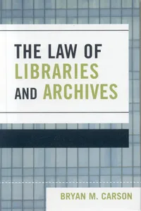 The Law of Libraries and Archives_cover