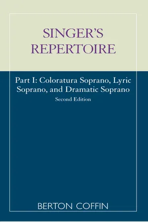 The Singer's Repertoire, Part I