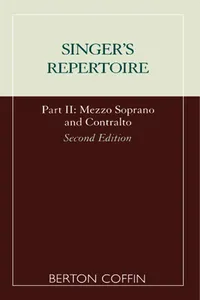 The Singer's Repertoire, Part II_cover