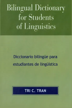 Bilingual Dictionary for Students of Linguistics
