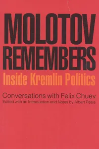 Molotov Remembers_cover