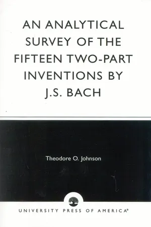 An Analytical Survey of the Fifteen Two-Part Inventions by J. S. Bach