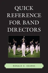 Quick Reference for Band Directors_cover