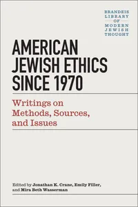 Modern Jewish Ethics since 1970_cover