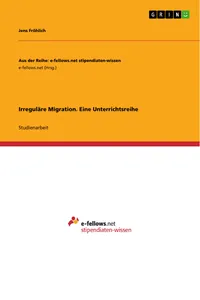 Irreguläre Migration. Eine Unterrichtsreihe_cover