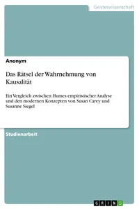 Das Rätsel der Wahrnehmung von Kausalität_cover