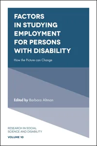 Factors in Studying Employment for Persons with Disability_cover