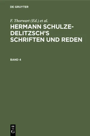 Hermann Schulze-Delitzsch’s Schriften und Reden. Band 4