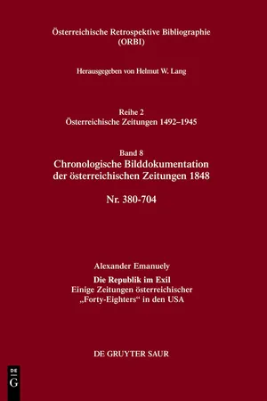 Chronologische Bilddokumentation der österreichischen Zeitungen 1848