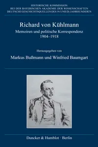 Richard von Kühlmann_cover