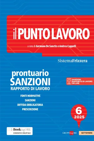 Il Punto Lavoro 6/2025 - Prontuario Sanzioni Rapporto di Lavoro