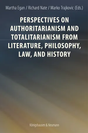Perspectives on Authoritarianism and Totalitarianism from Literature, Philosophy, Law, and History