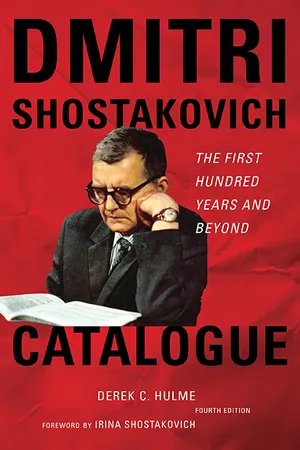 Dmitri Shostakovich Catalogue