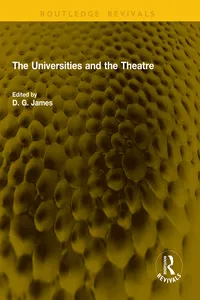 The Universities and the Theatre_cover