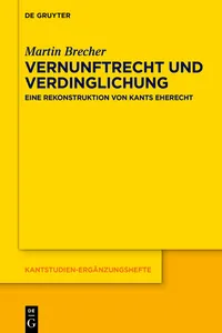 Vernunftrecht und Verdinglichung_cover