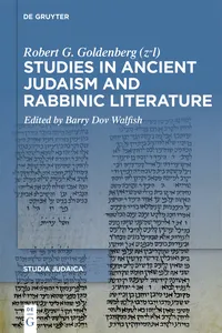 Studies in Ancient Judaism and Rabbinic Literature_cover