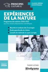 Expériences de la nature : classes préparatoires scientifiques - Édition 2026-2027_cover